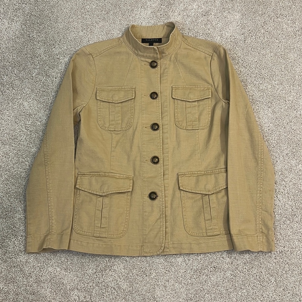 Talbots Camel Colored Cargo Jacket